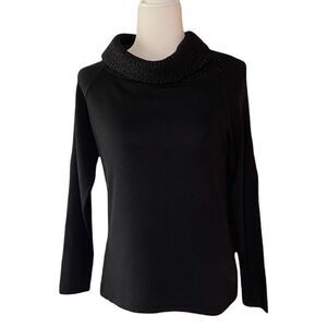 Pink Poodle Black Cowl Neck Dressy Sweater SZ M